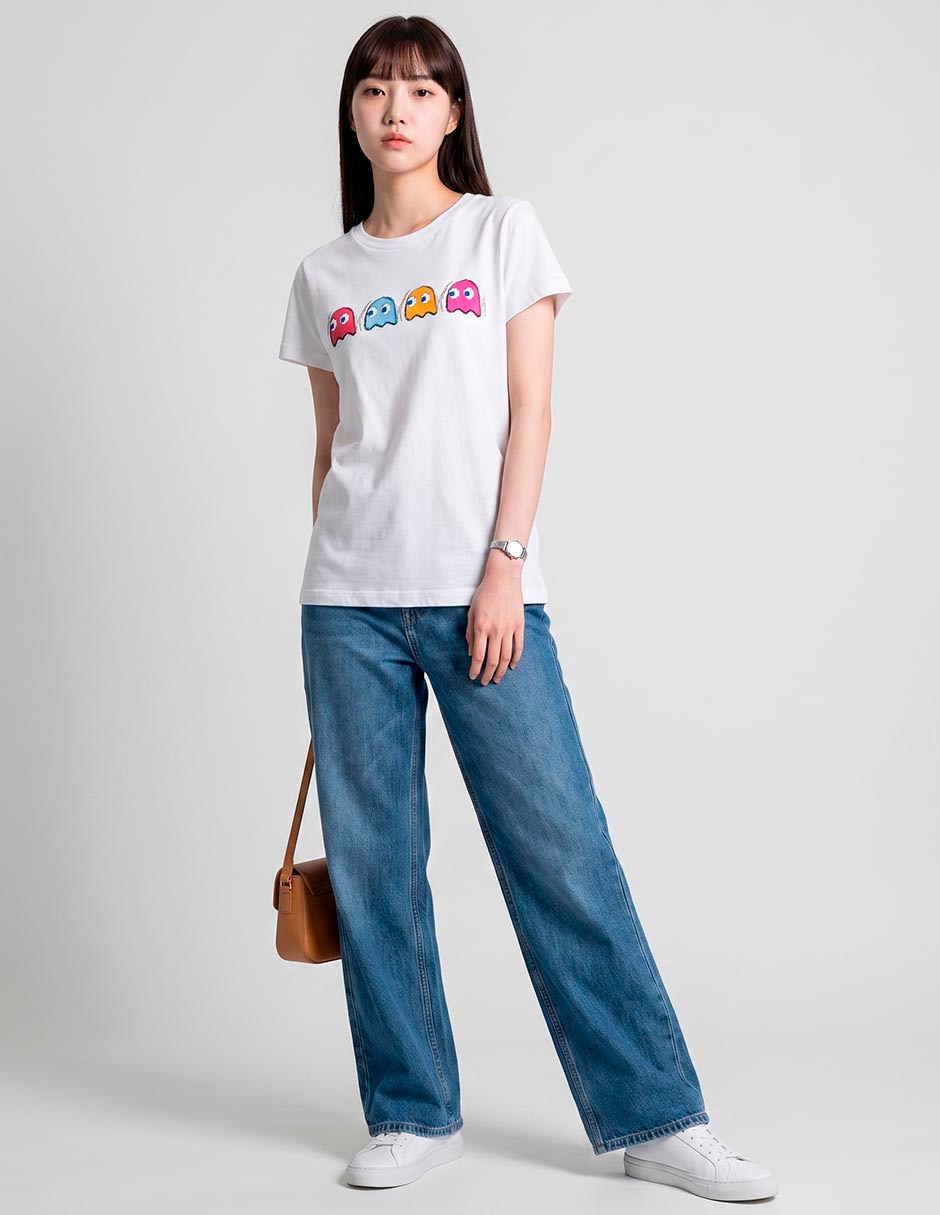 Playera manga corta playera licencia cuello redondo para mujer