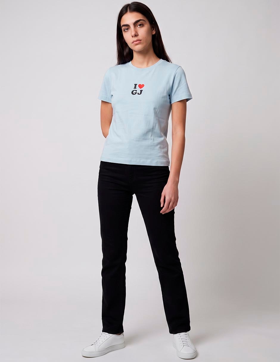 Playera manga corta cuello redondo para mujer Playera manga corta cuello redondo para mujer