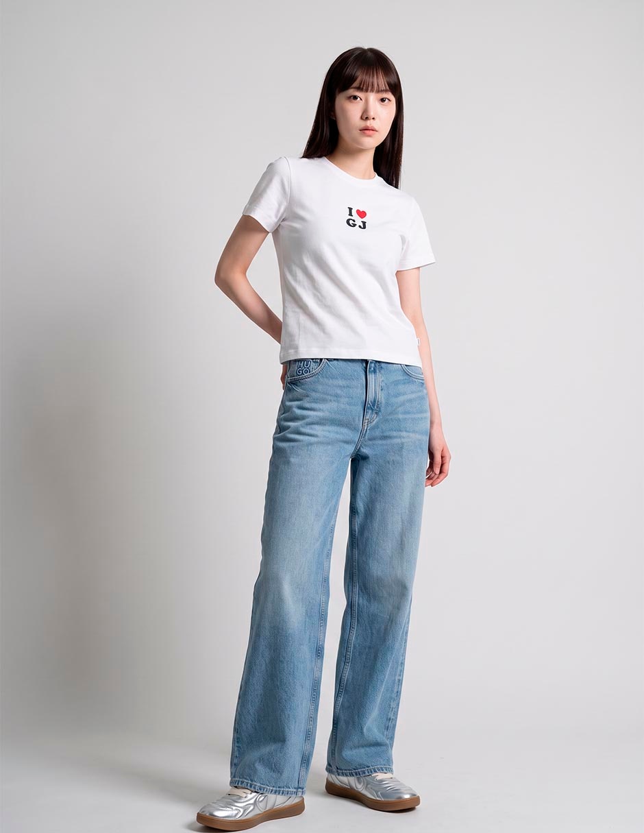 Playera manga corta cuello redondo para mujer 3