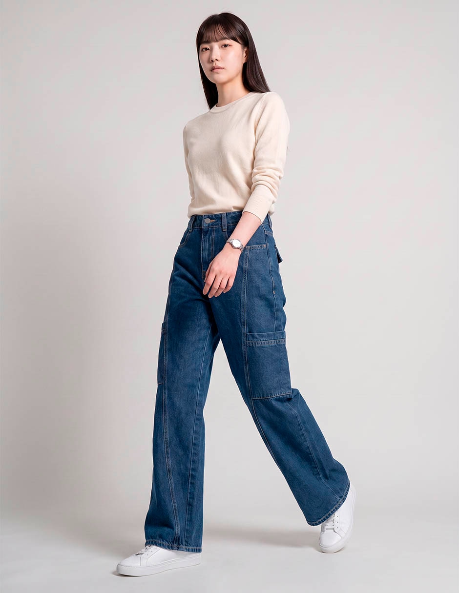 Jeans straight para mujer 3