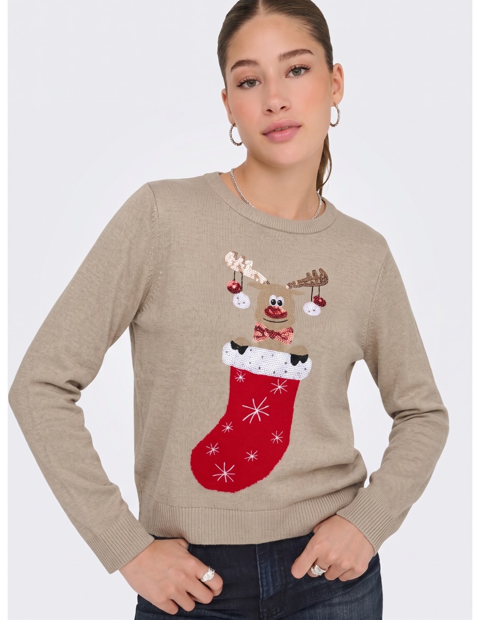 Suéter cuello redondo para mujer Suéter cuello redondo para mujer