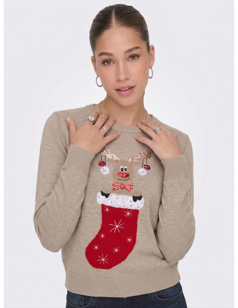 Suéter cuello redondo para mujer 2