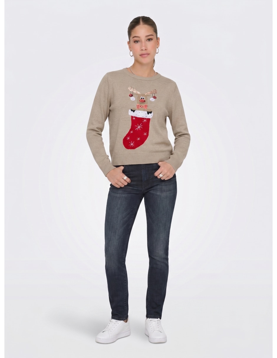 Suéter cuello redondo para mujer 3