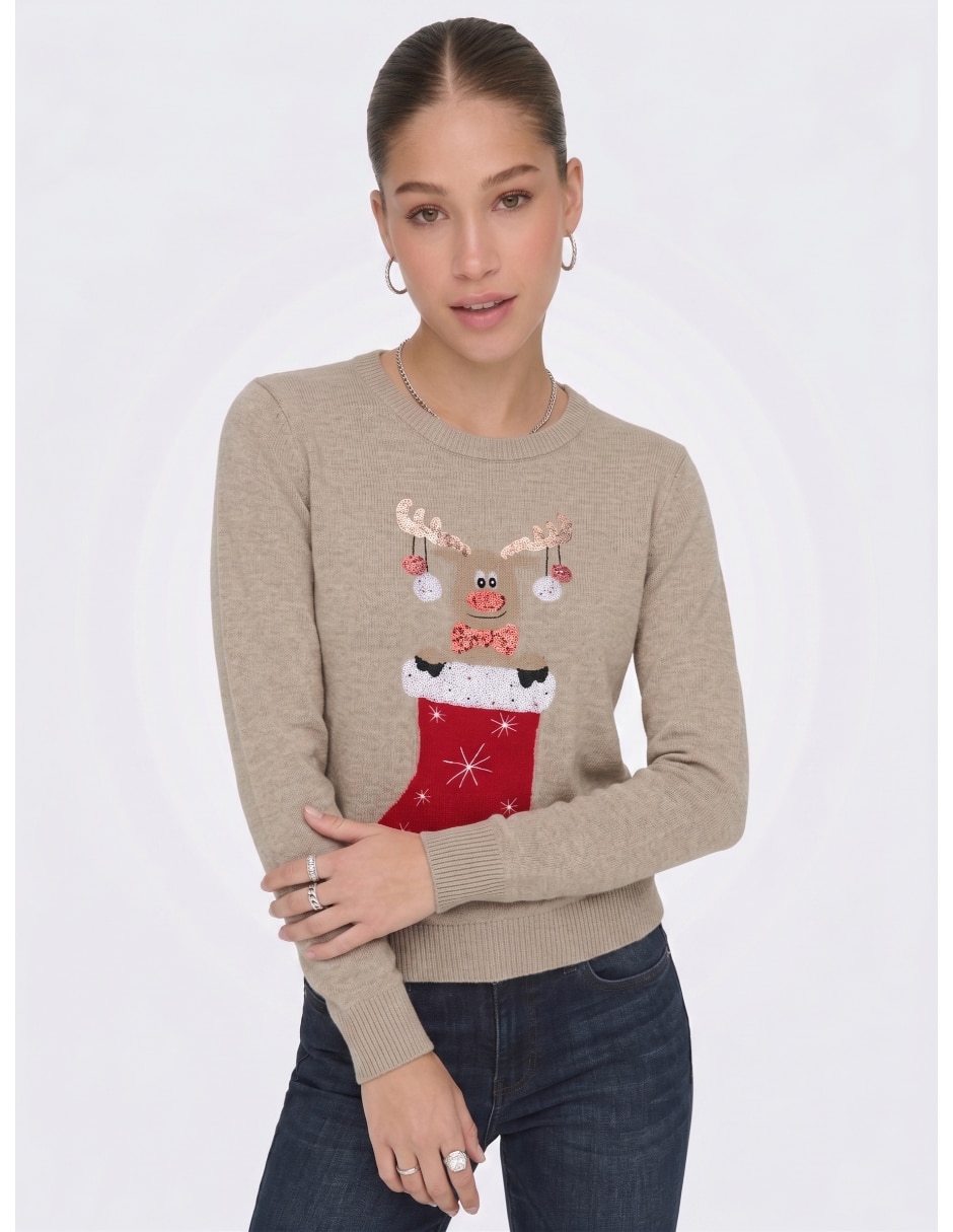 Suéter cuello redondo para mujer 4