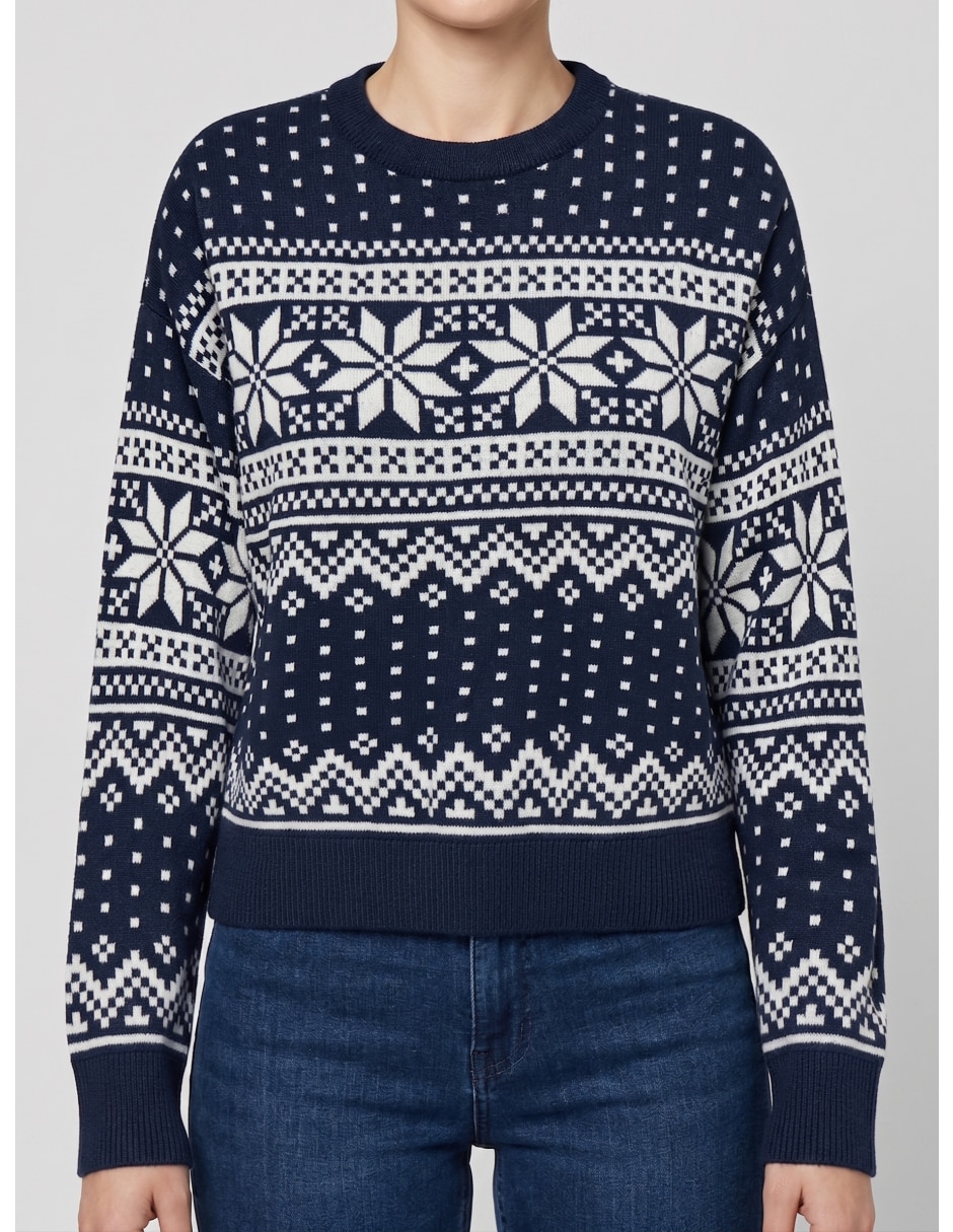 Suéter cuello redondo para mujer Suéter cuello redondo para mujer