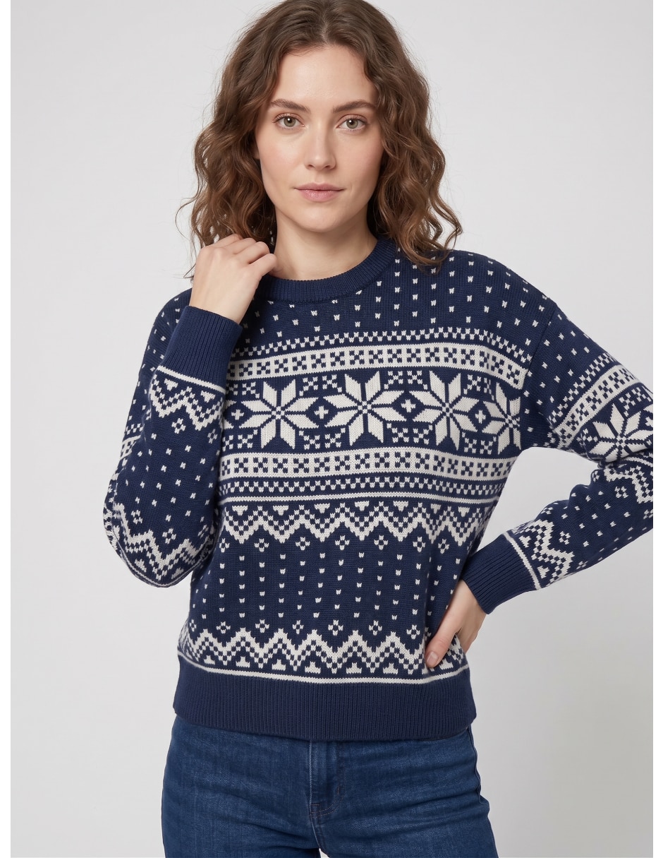 Suéter cuello redondo para mujer 5