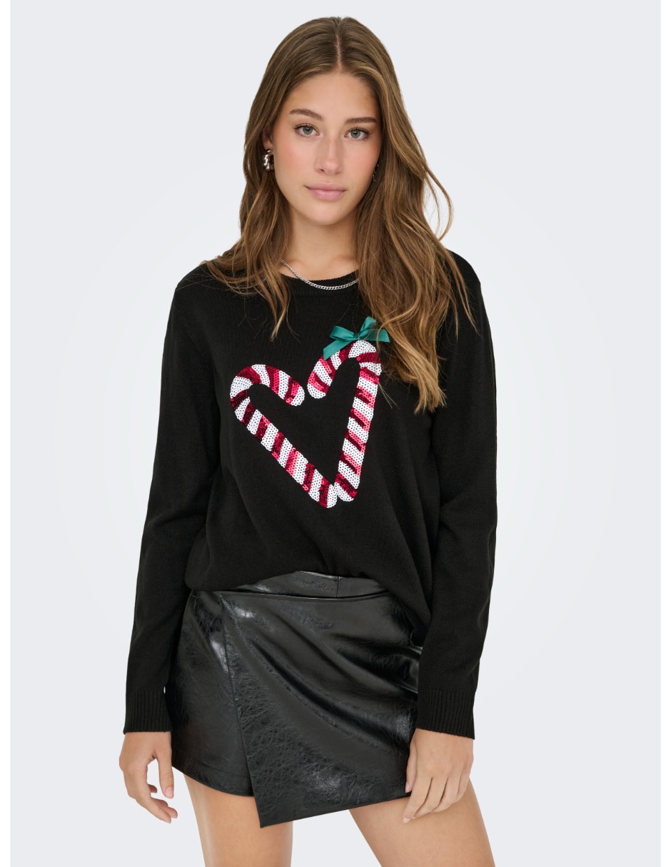 Suéter cuello redondo para mujer 1