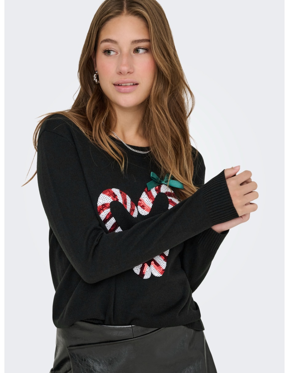 Suéter cuello redondo para mujer 2