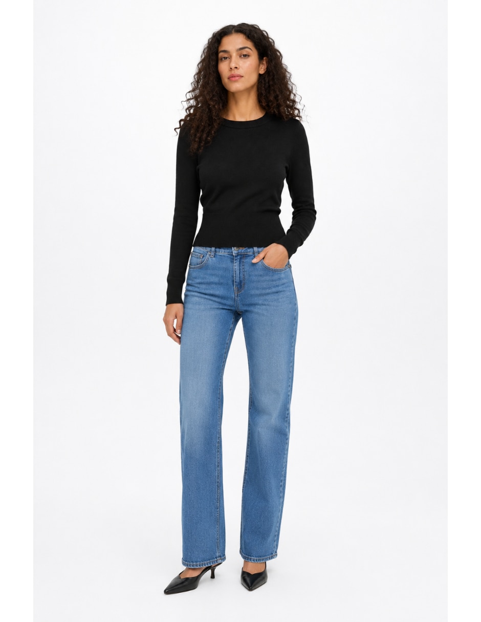 Suéter cuello redondo para mujer 2
