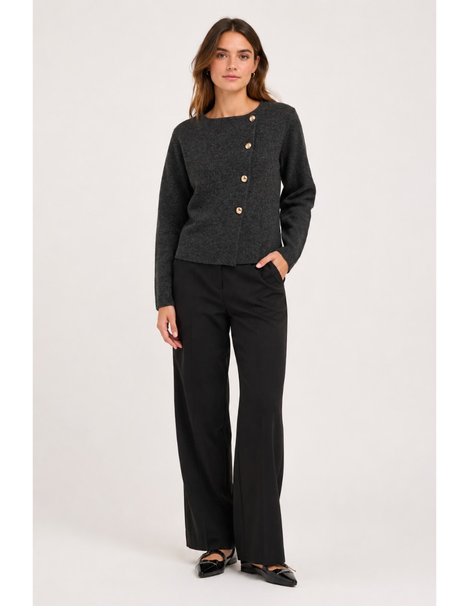 Suéter cuello redondo para mujer 2