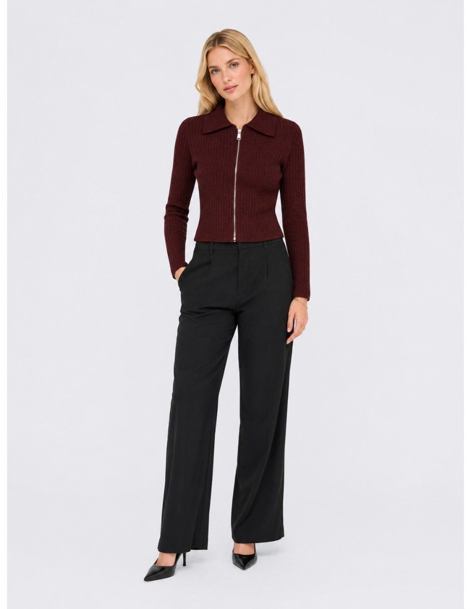 Suéter cuello polo para mujer 4