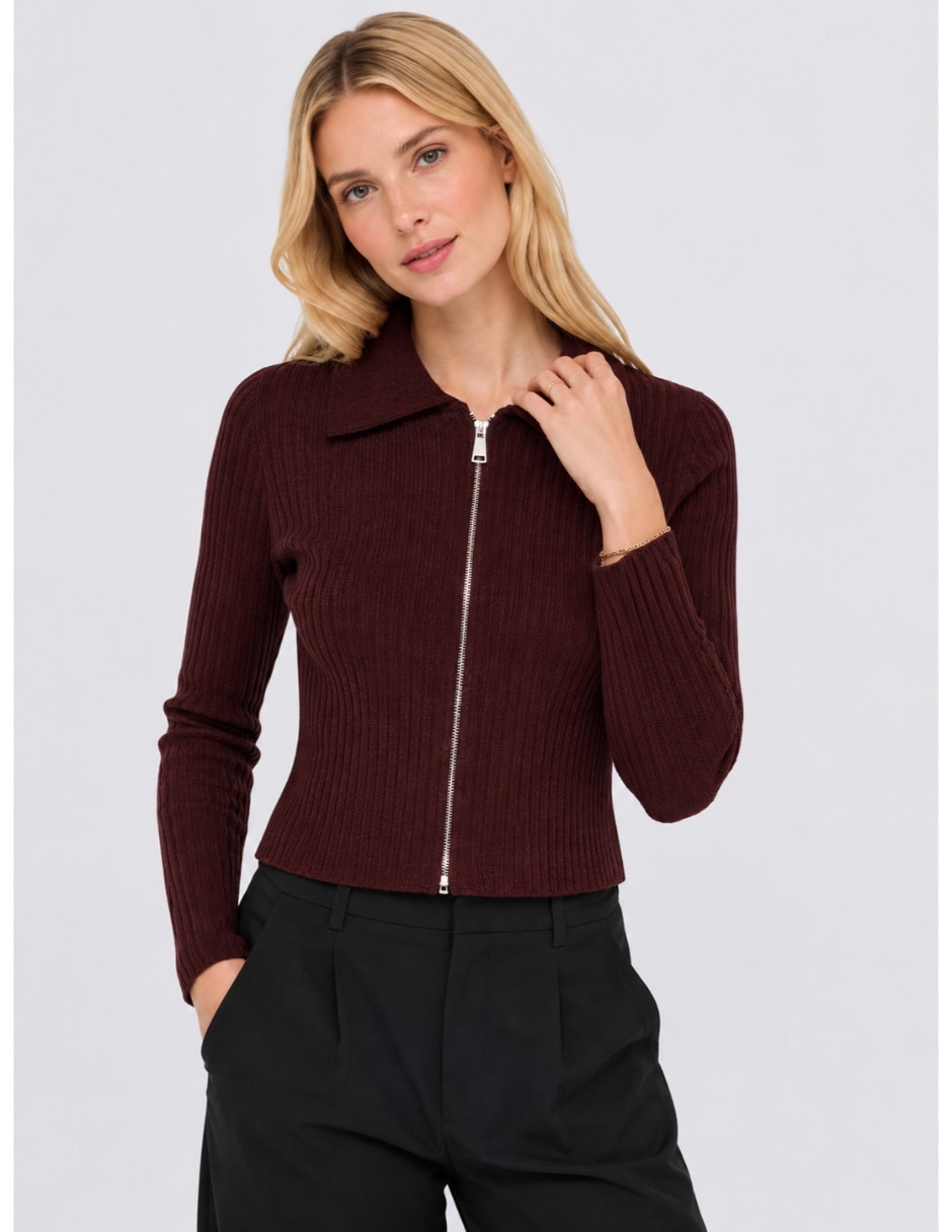 Suéter cuello polo para mujer 3