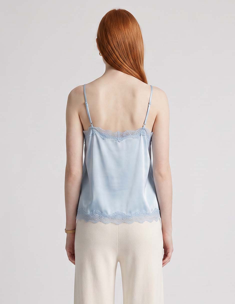 Top cuello sin cuello escote corazón tirante delgado 2