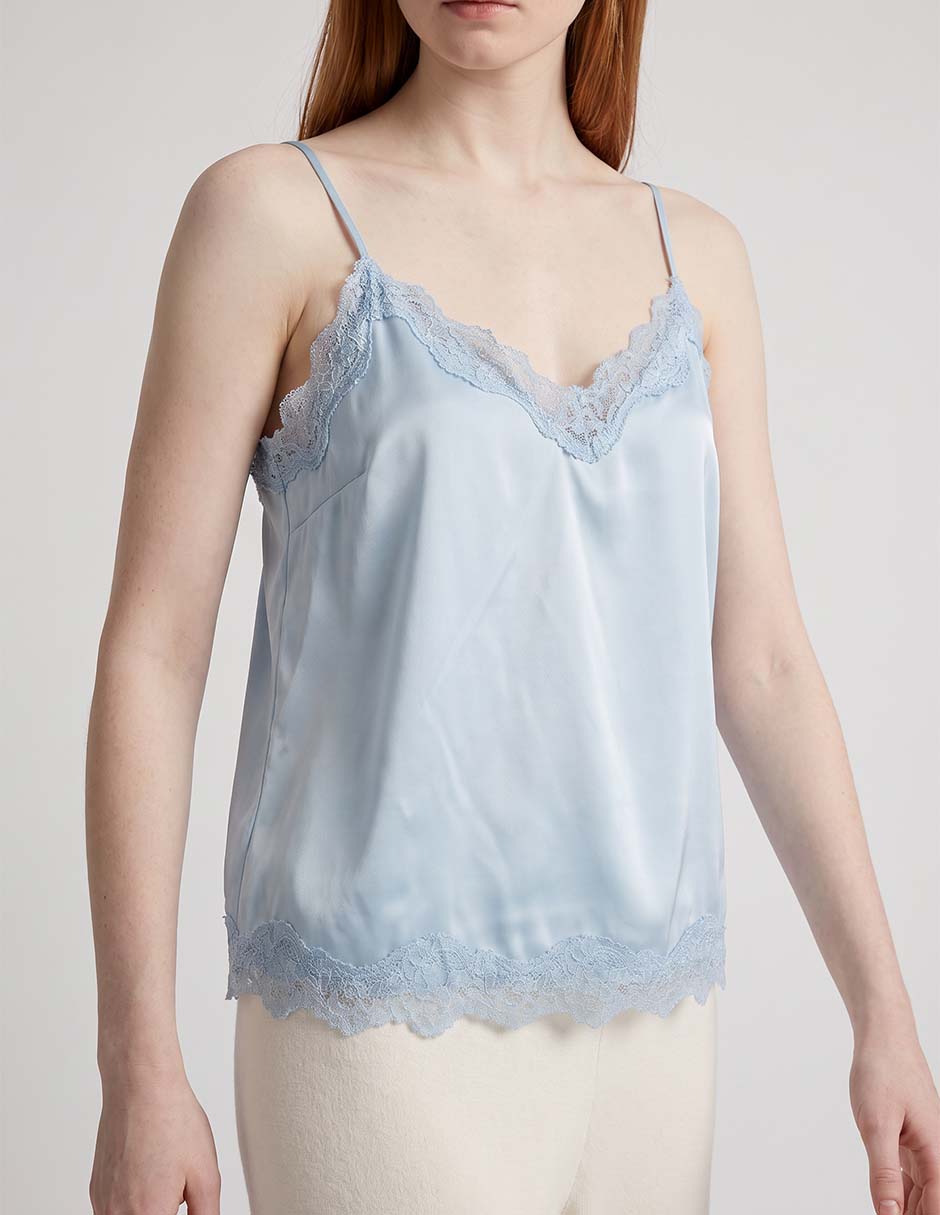 Top cuello sin cuello escote corazón tirante delgado 3