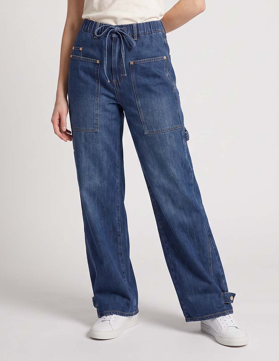 Jeans Straight a la cintura para mujer