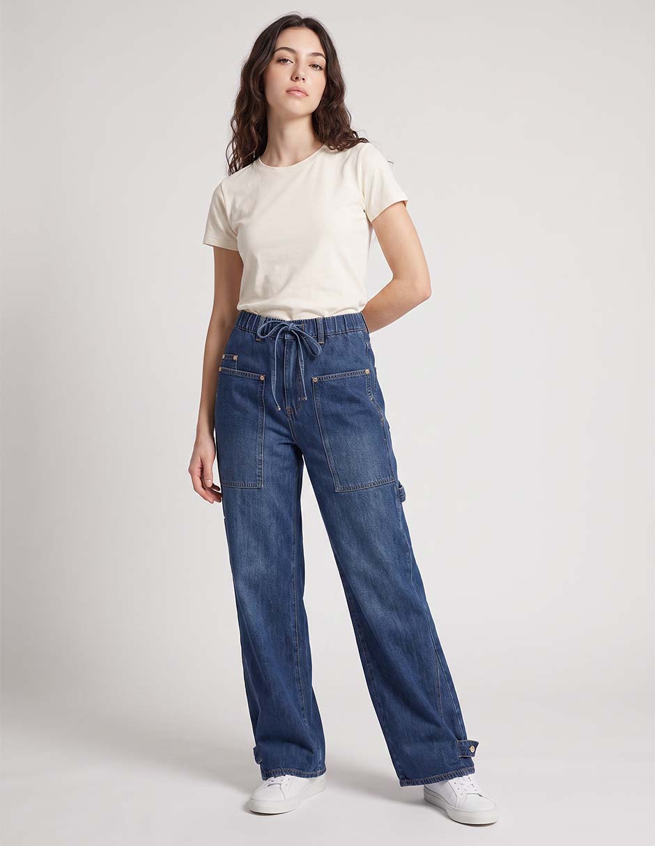 Jeans Straight a la cintura para mujer 3