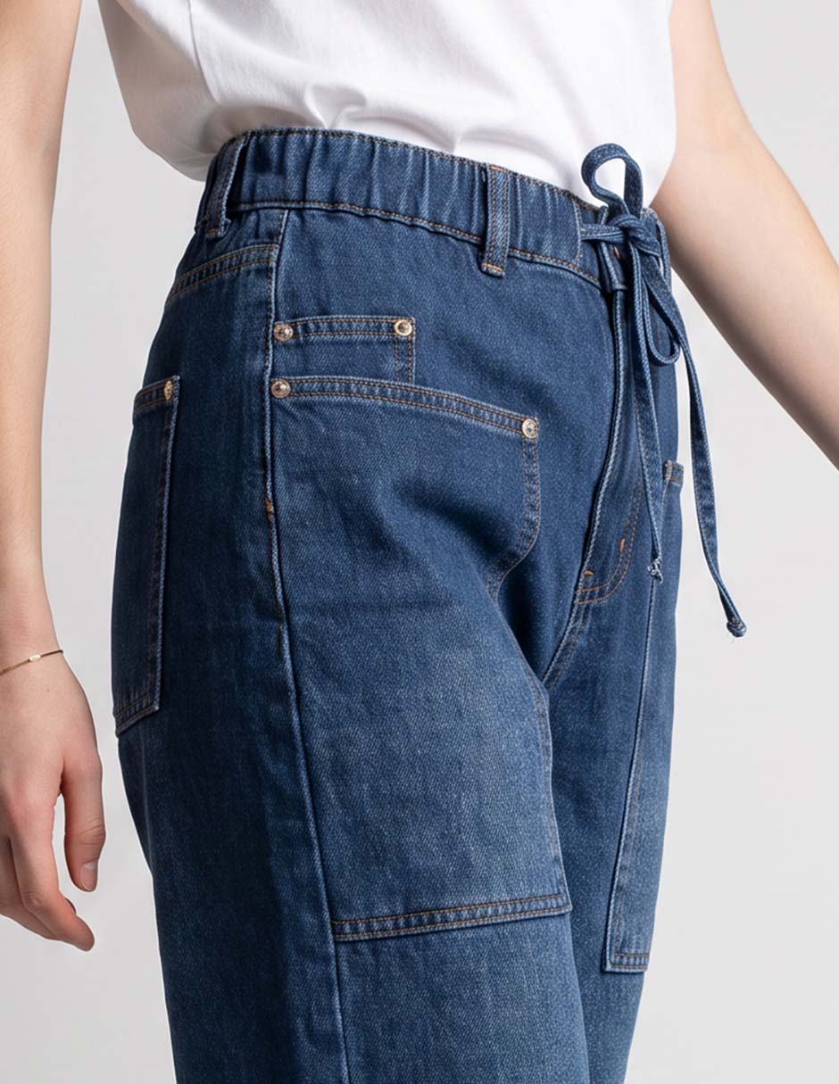 Jeans Straight a la cintura para mujer 4