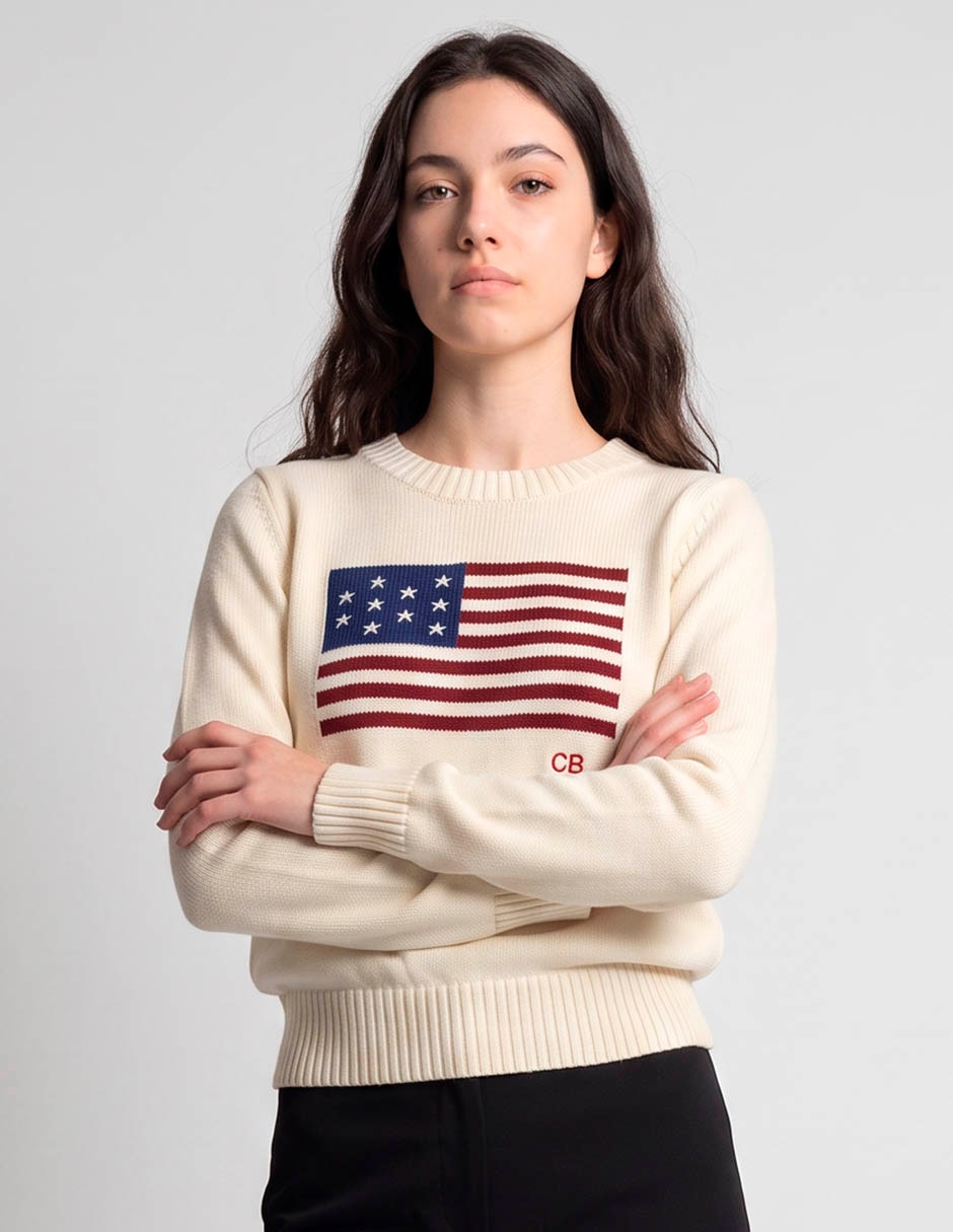 Suéter cuello redondo para mujer 1