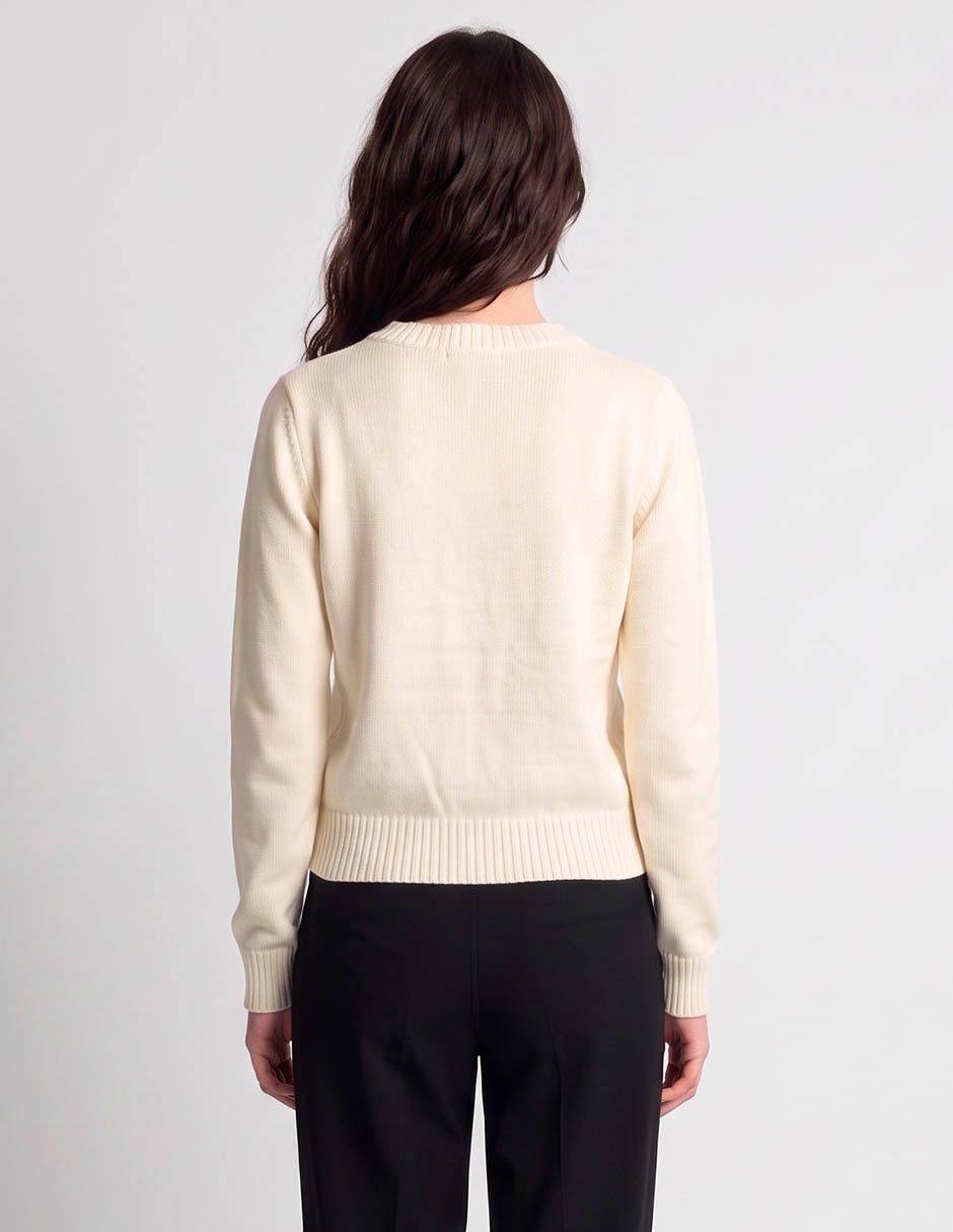 Suéter cuello redondo para mujer 2