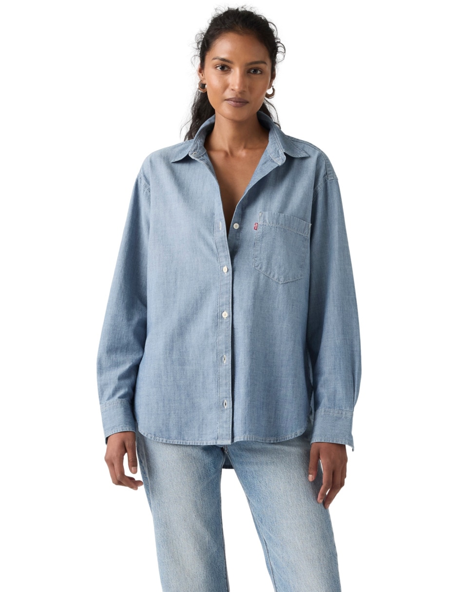Blusa camisera manga larga para mujer Blusa camisera manga larga para mujer