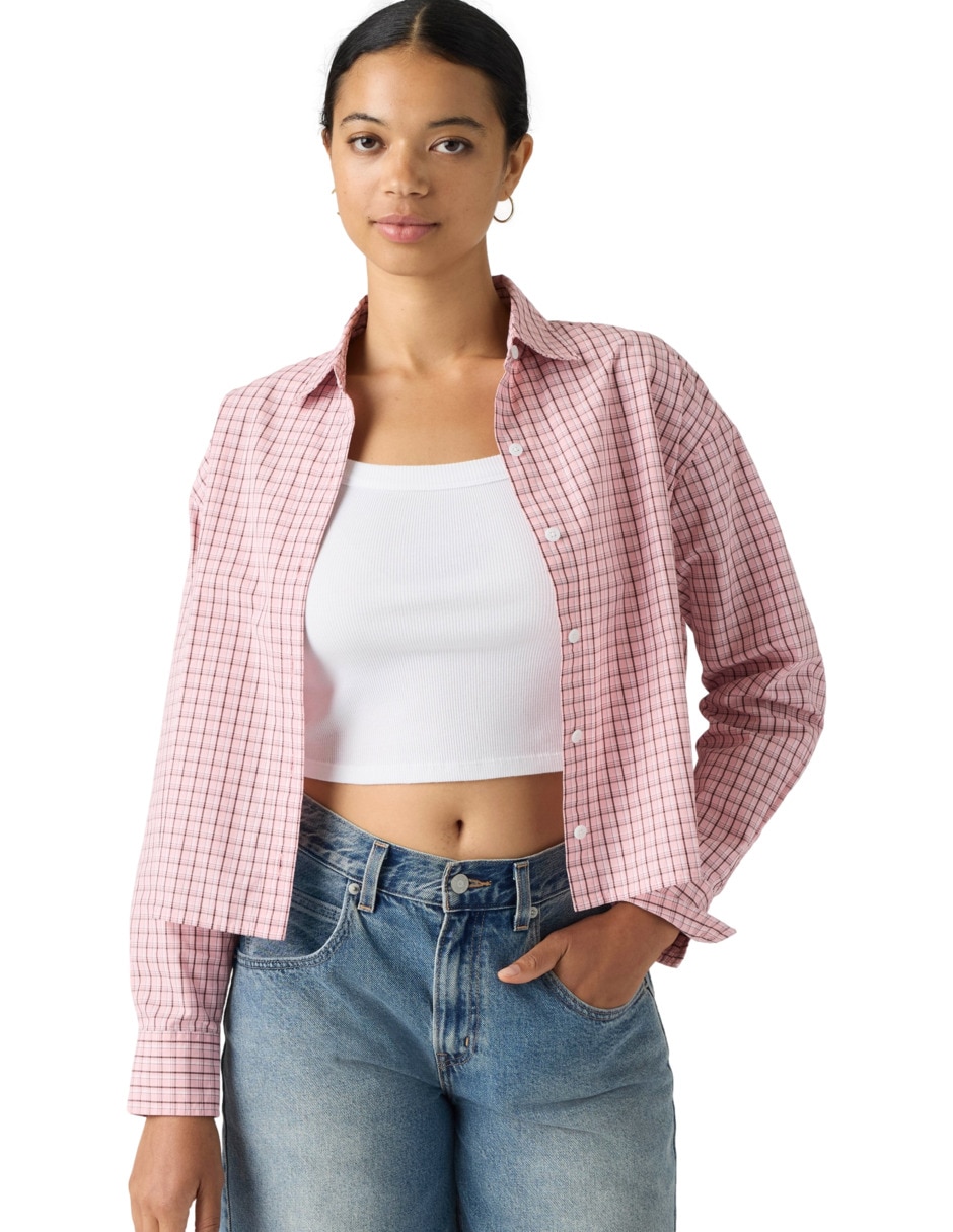 Blusa camisera manga larga para mujer 3