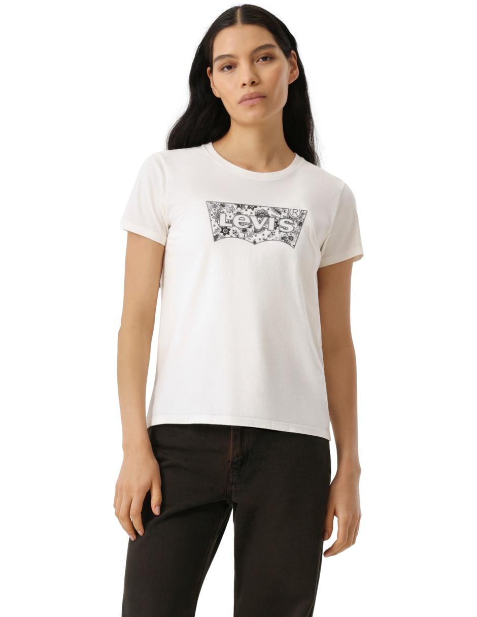 Playera manga corta cuello redondo para mujer Playera manga corta cuello redondo para mujer