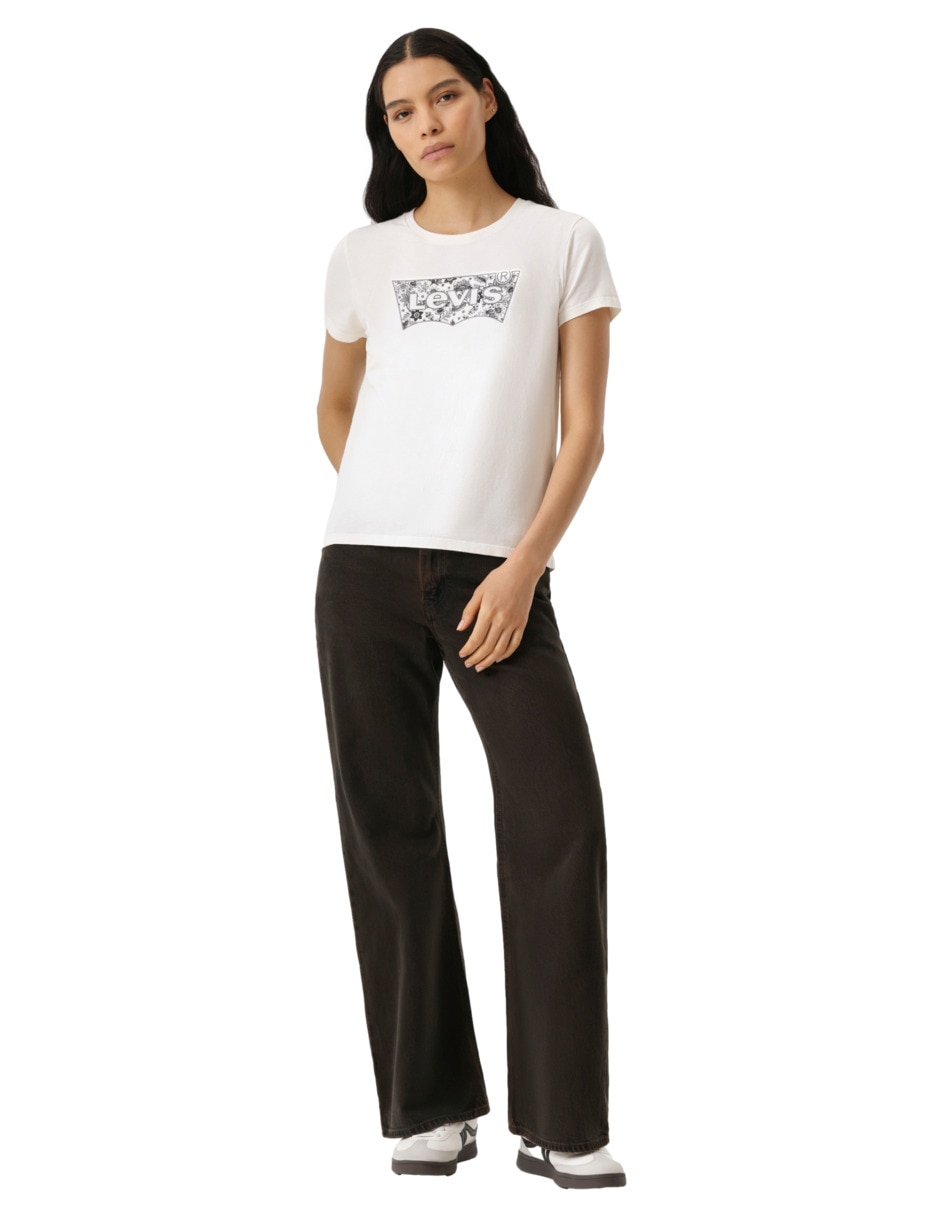 Playera manga corta cuello redondo para mujer 4