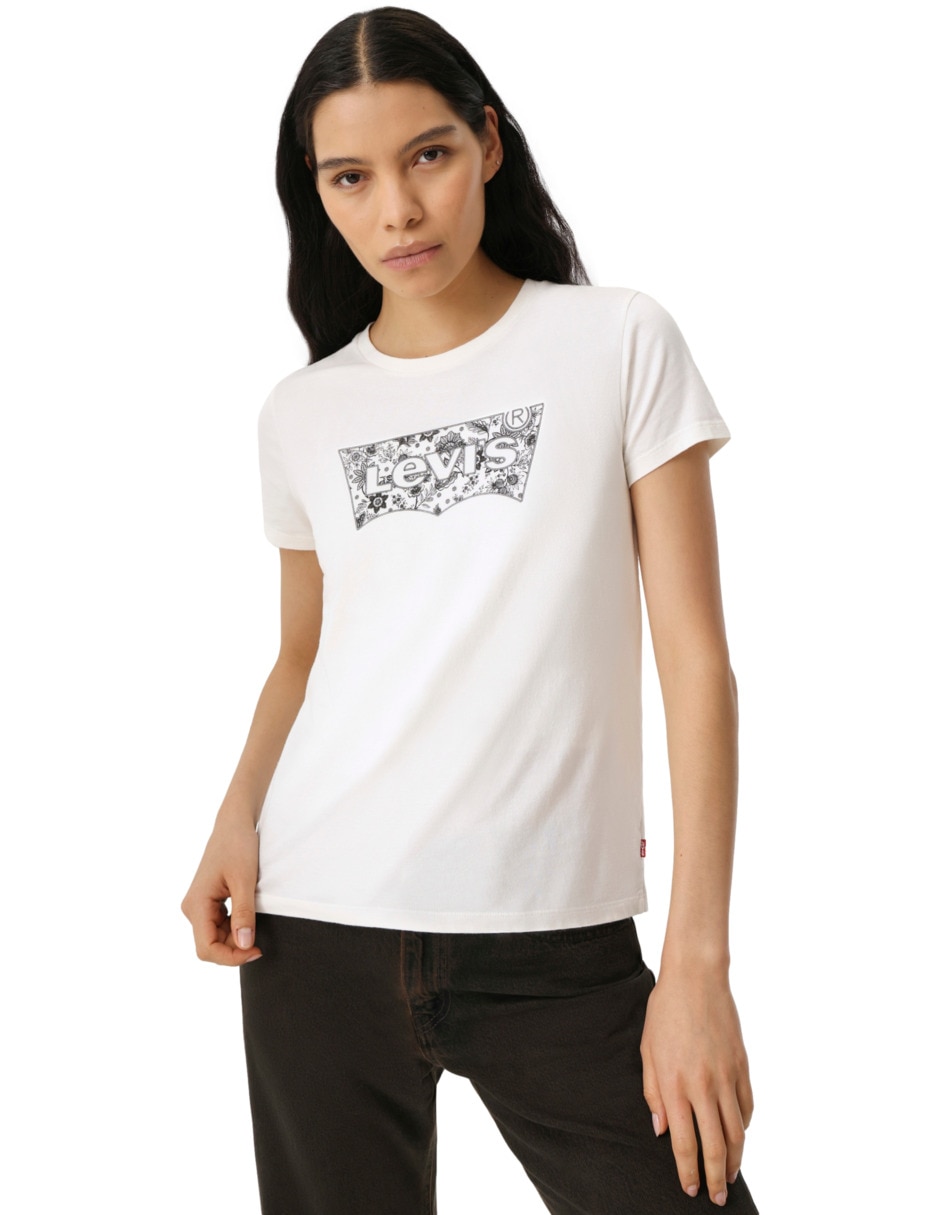 Playera manga corta cuello redondo para mujer 6