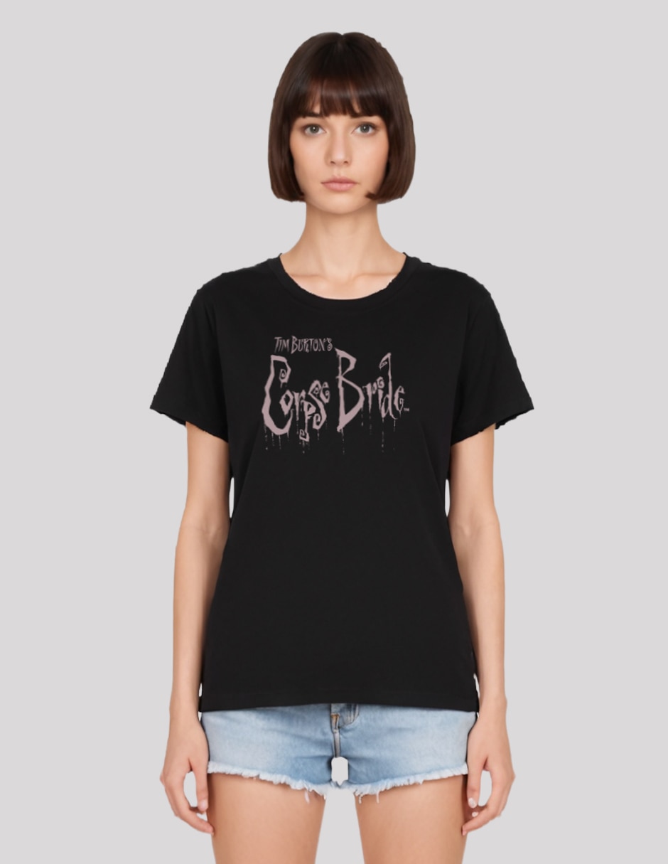 Playera manga corta cuello redondo mujer Playera manga corta cuello redondo mujer