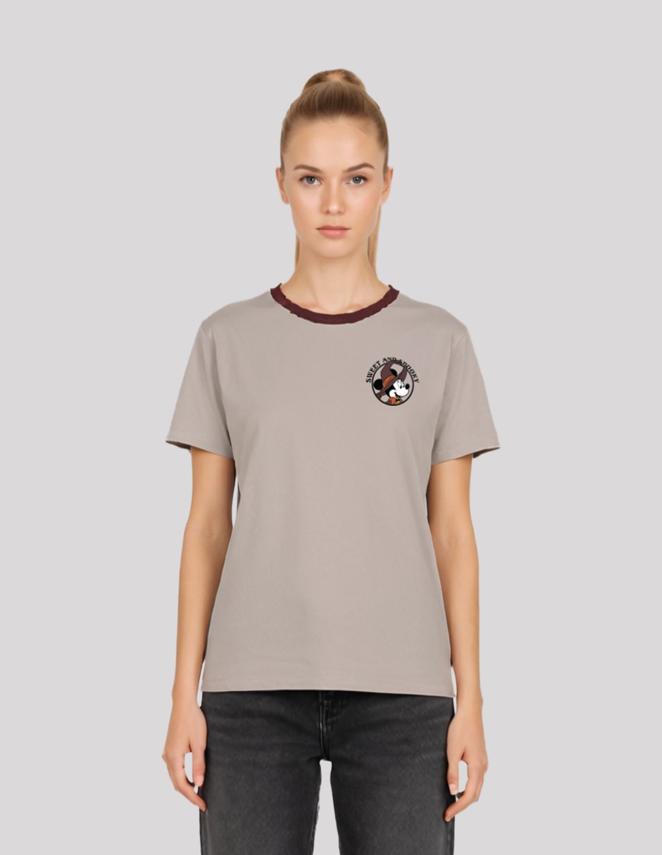 Playera manga corta cuello redondo mujer Playera manga corta cuello redondo mujer