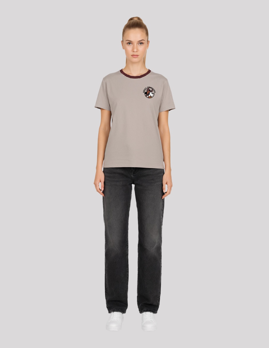 Playera manga corta cuello redondo mujer 3