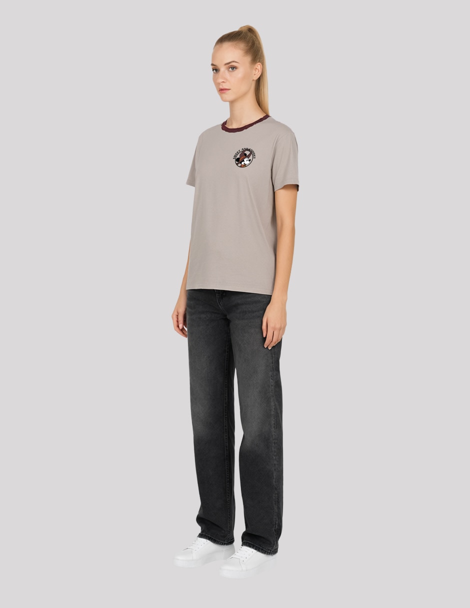 Playera manga corta cuello redondo mujer 2