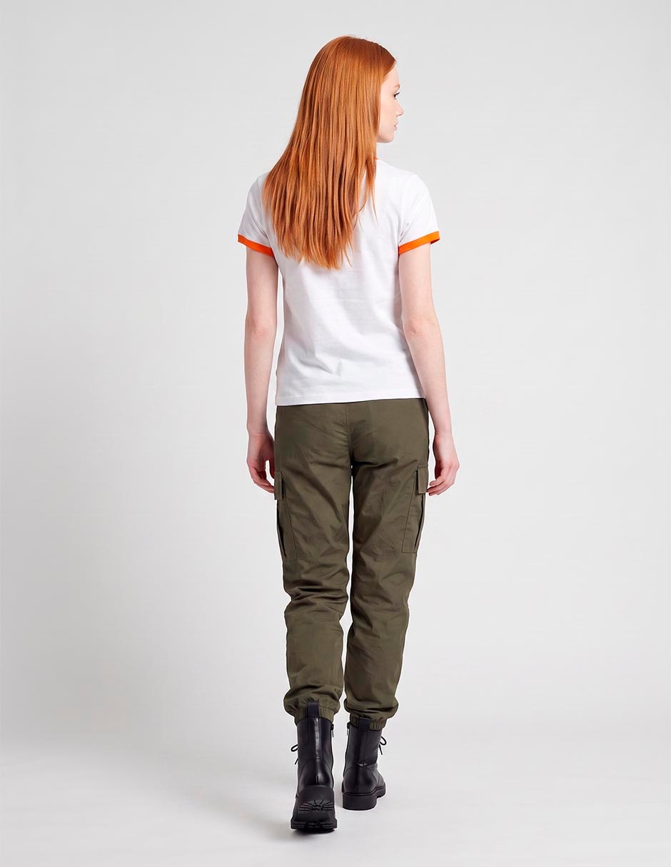 Playera manga corta pochita cuello redondo para mujer 4