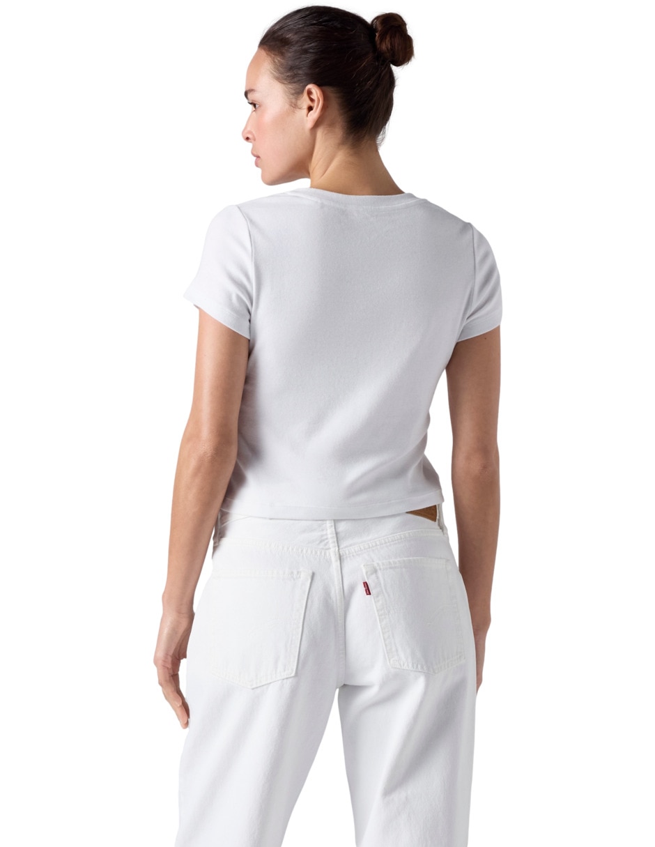 Playera manga corta cuello redondo mujer 4