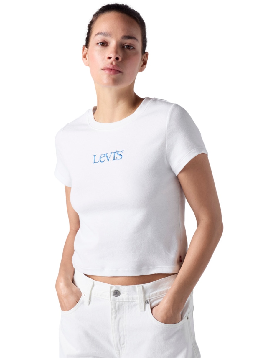 Playera manga corta cuello redondo mujer 3
