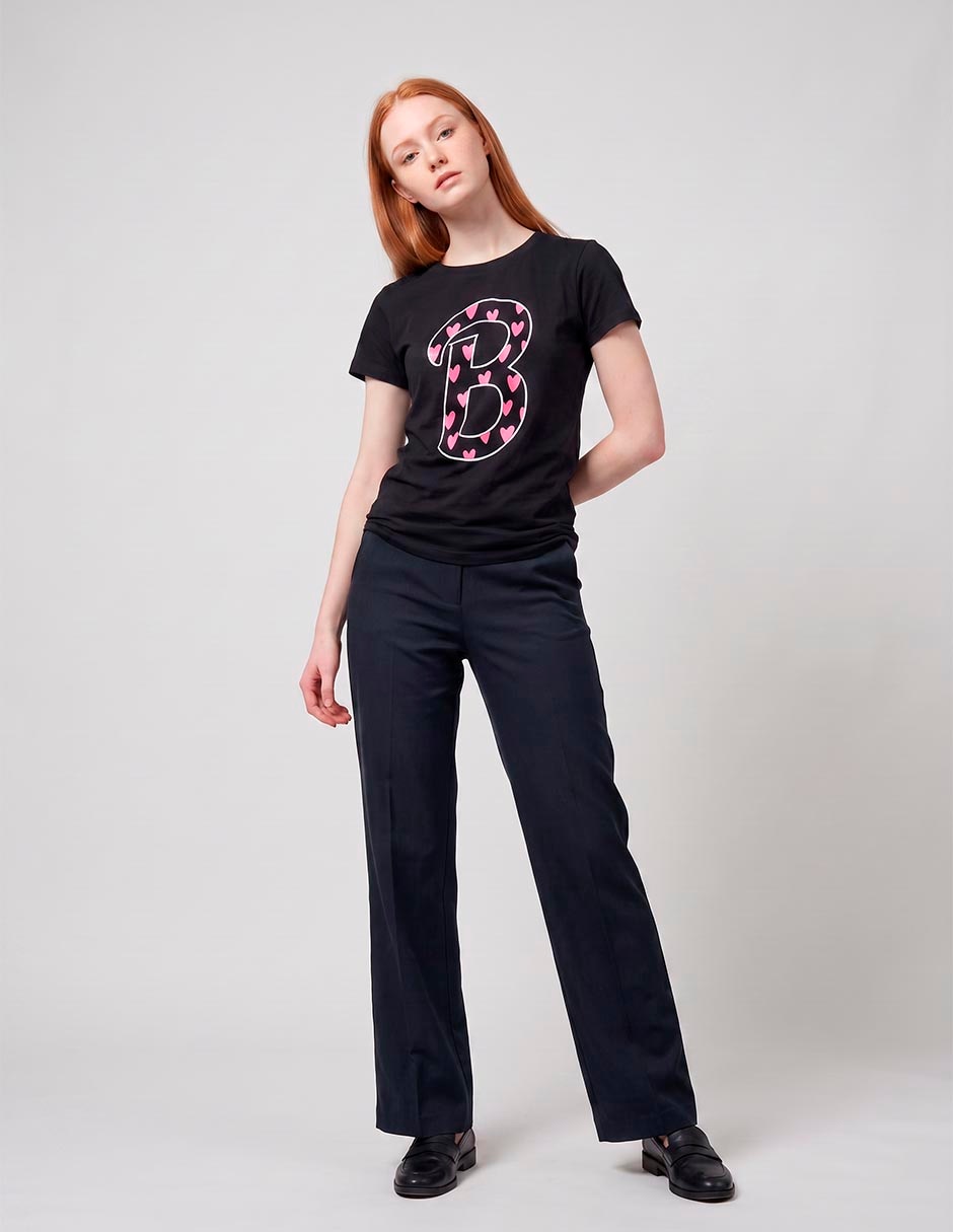 Playera manga corta barbie cuello redondo para mujer 3