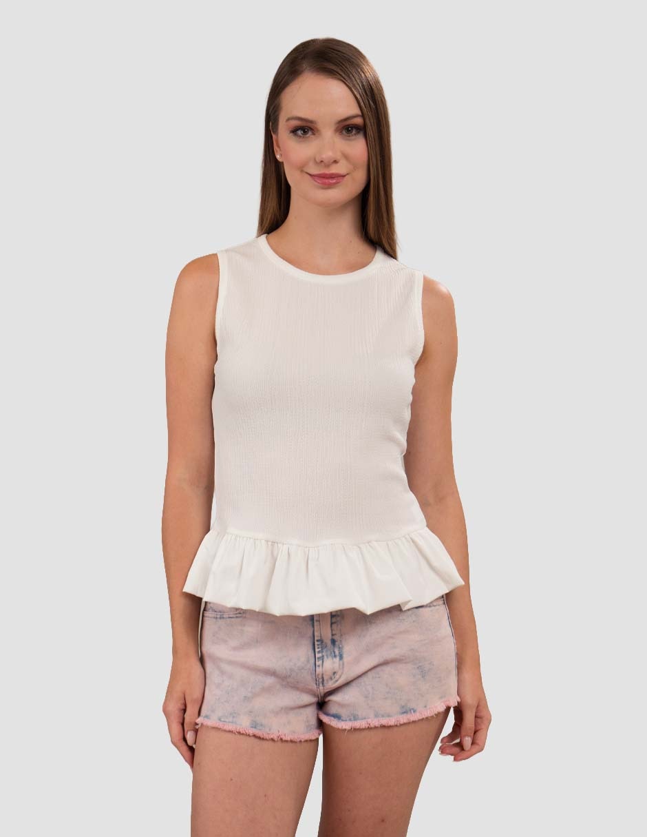 Blusa sin manga para mujer