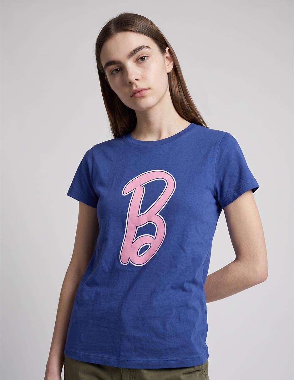 Playera manga corta barbie cuello redondo para mujer Playera manga corta barbie cuello redondo para mujer