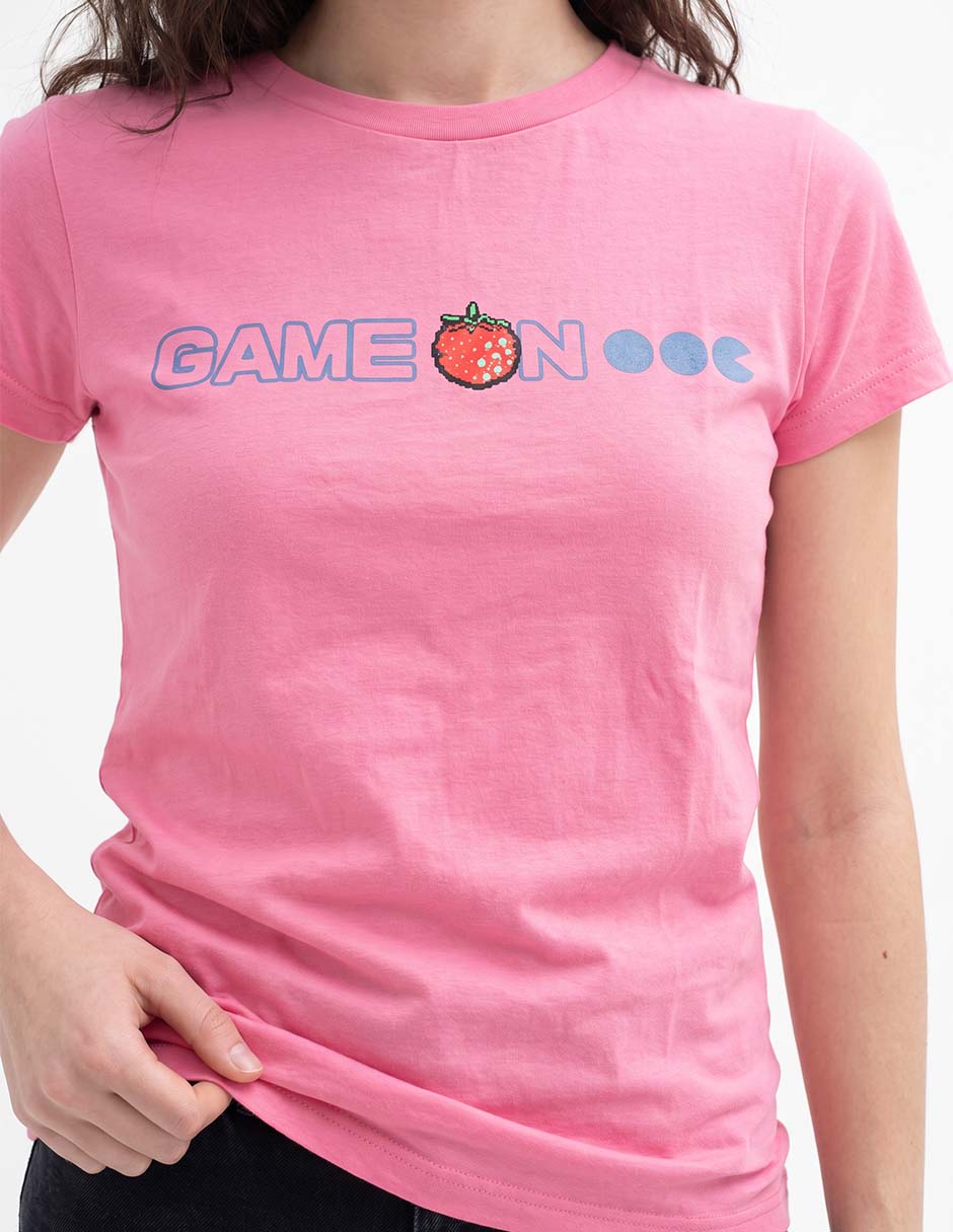 Playera manga corta Pac - Man cuello redondo para mujer 2
