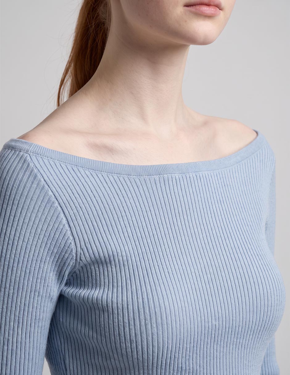 Suéter cuello ojal para mujer 3