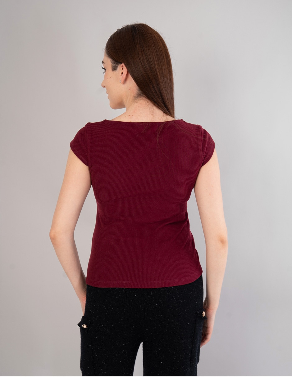 Blusa manga corta para mujer 5