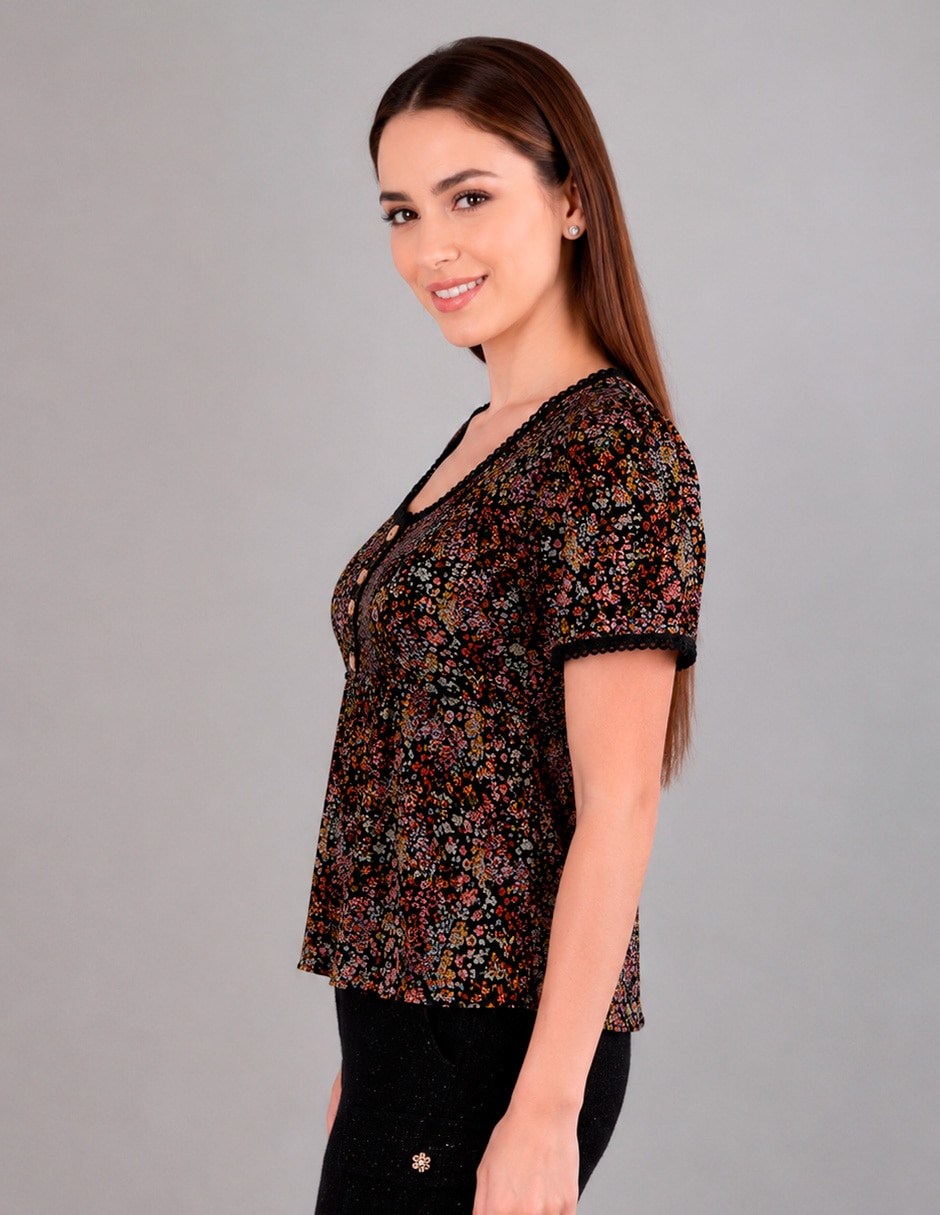 Blusa manga corta para mujer 3