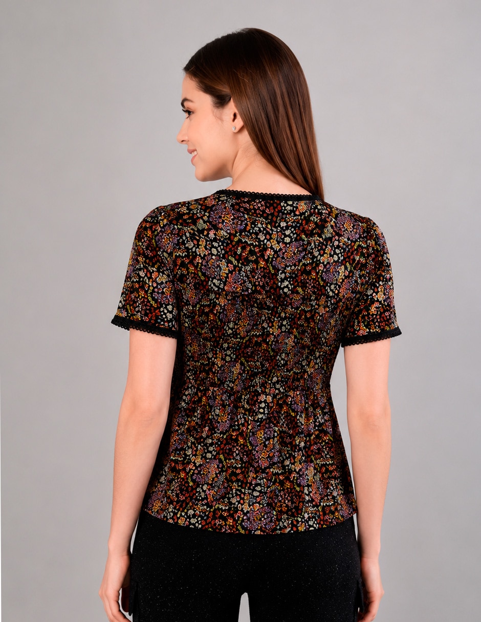 Blusa manga corta para mujer 4