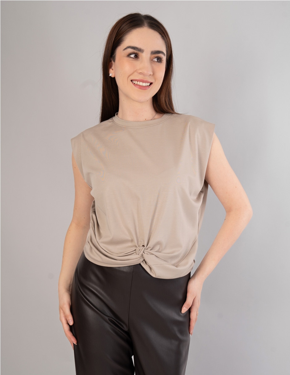 Blusa manga sin manga para mujer