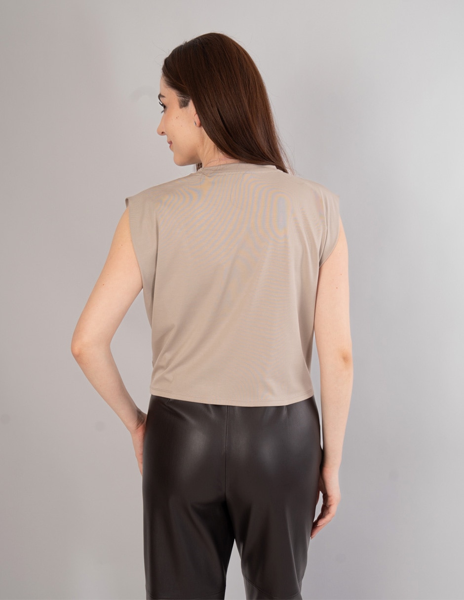 Blusa manga sin manga para mujer 5
