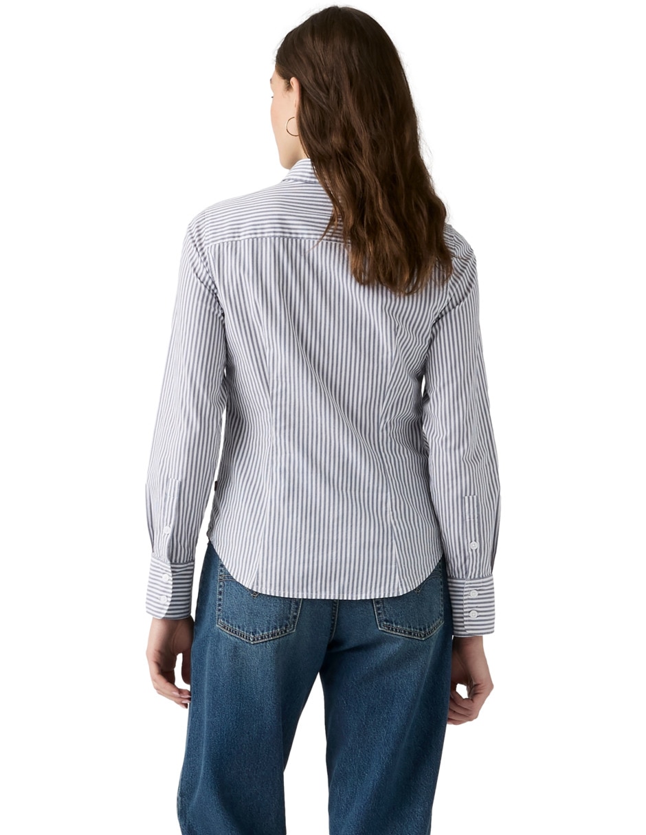 Blusa camisera manga larga para mujer 2