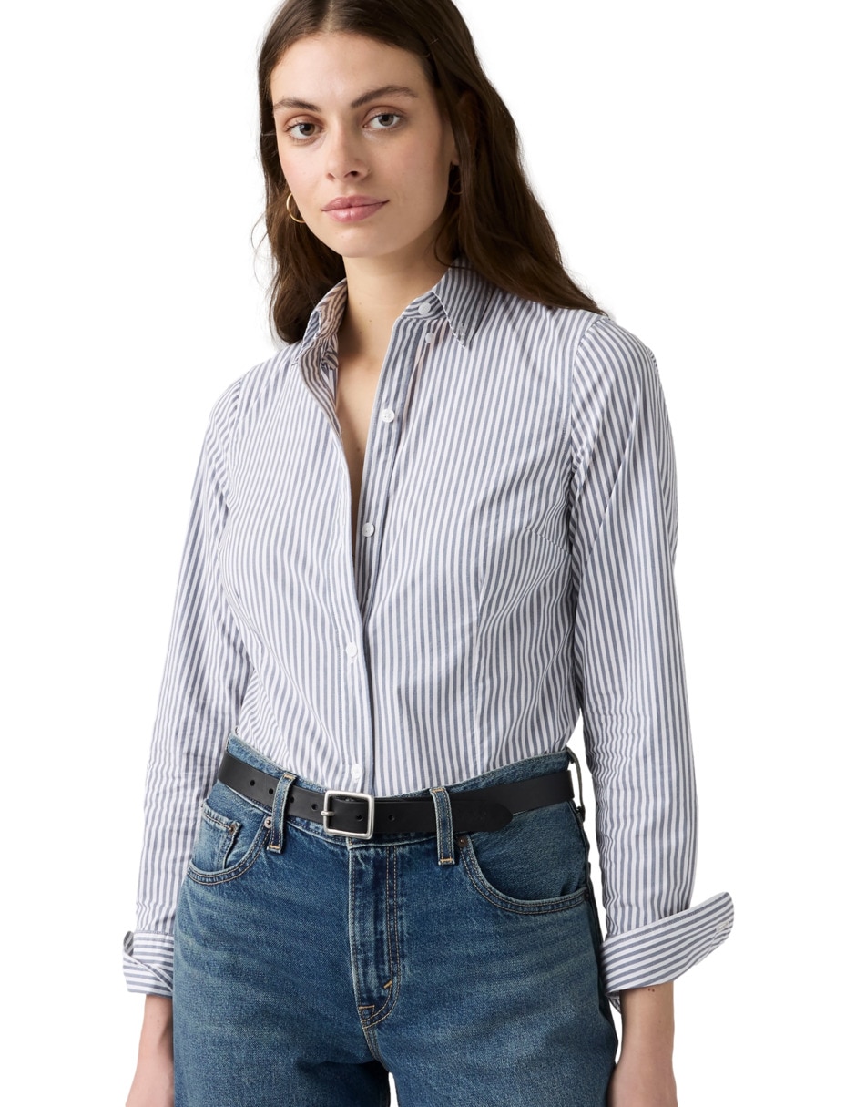 Blusa camisera manga larga para mujer 3