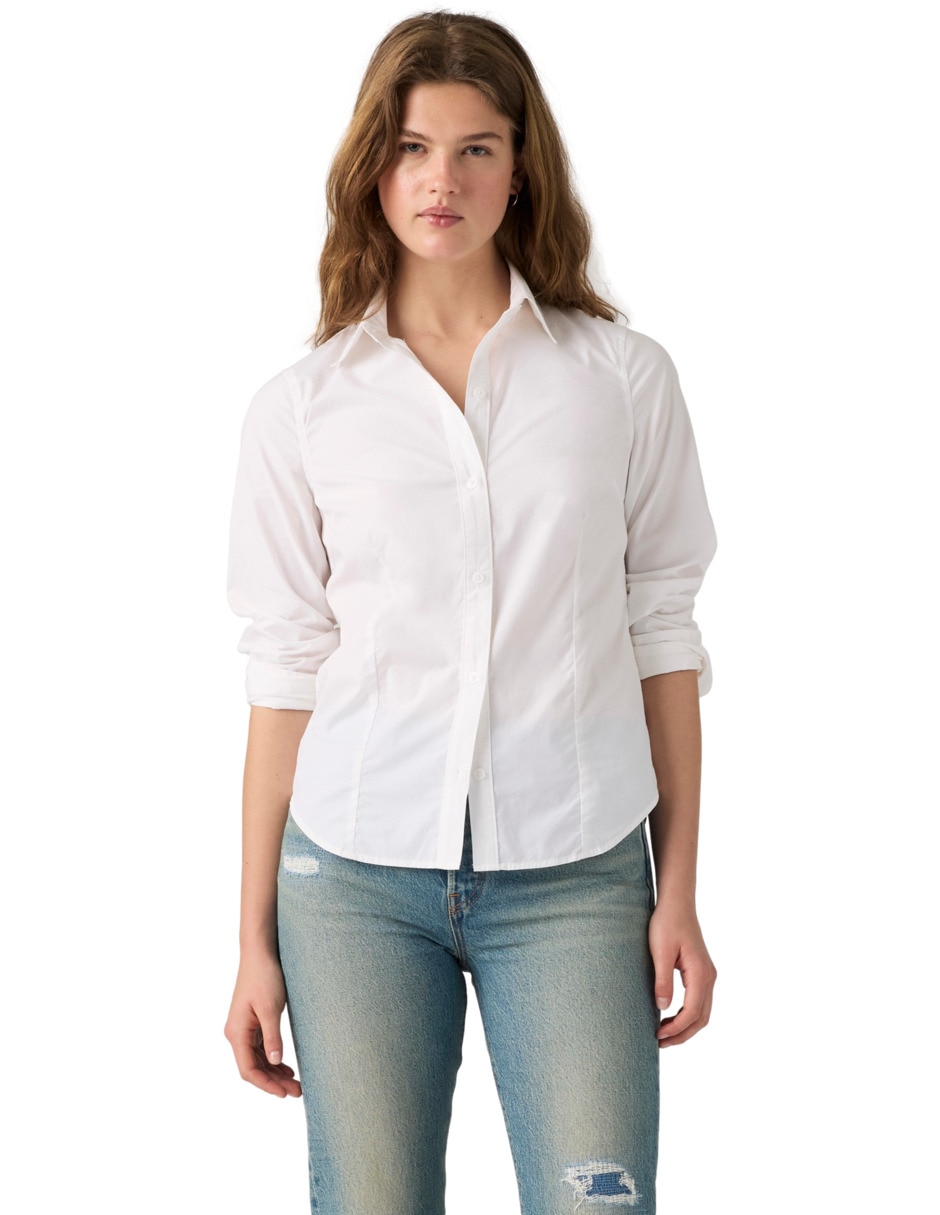 Blusa camisera manga larga para mujer Blusa camisera manga larga para mujer