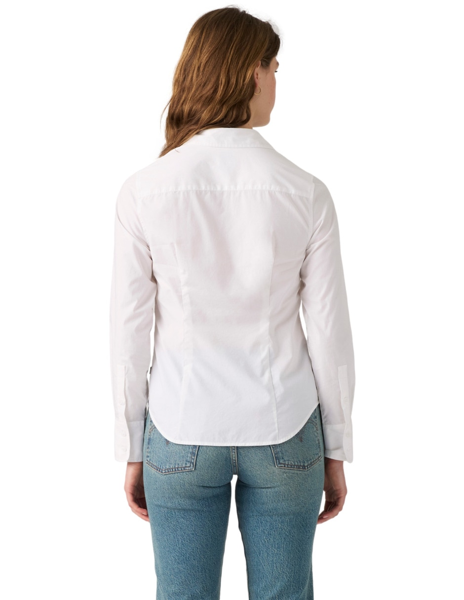 Blusa camisera manga larga para mujer 2