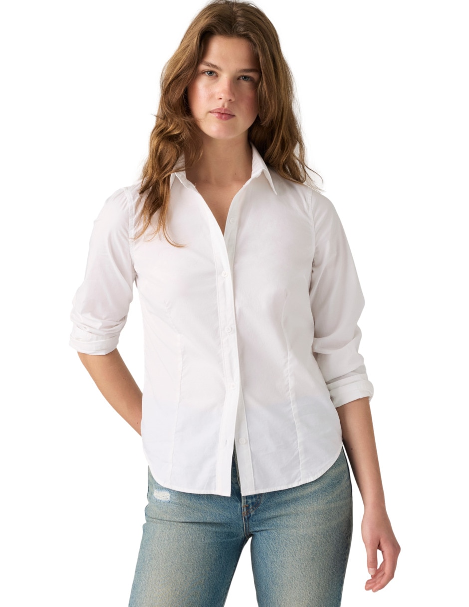 Blusa camisera manga larga para mujer 3